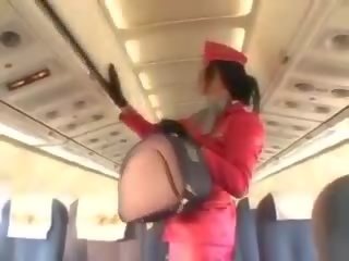 Enticing stewardeza sugand putz înainte cunnilingus