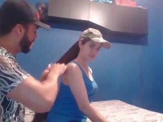 Voluptuous Long Haired Colombian Hairjob Blowjob Long Hair.