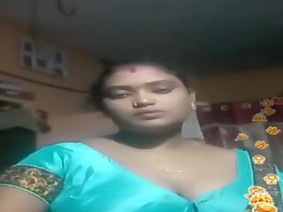 Tamil warga india bbw biru silky blouse hidup, dewasa filem 02
